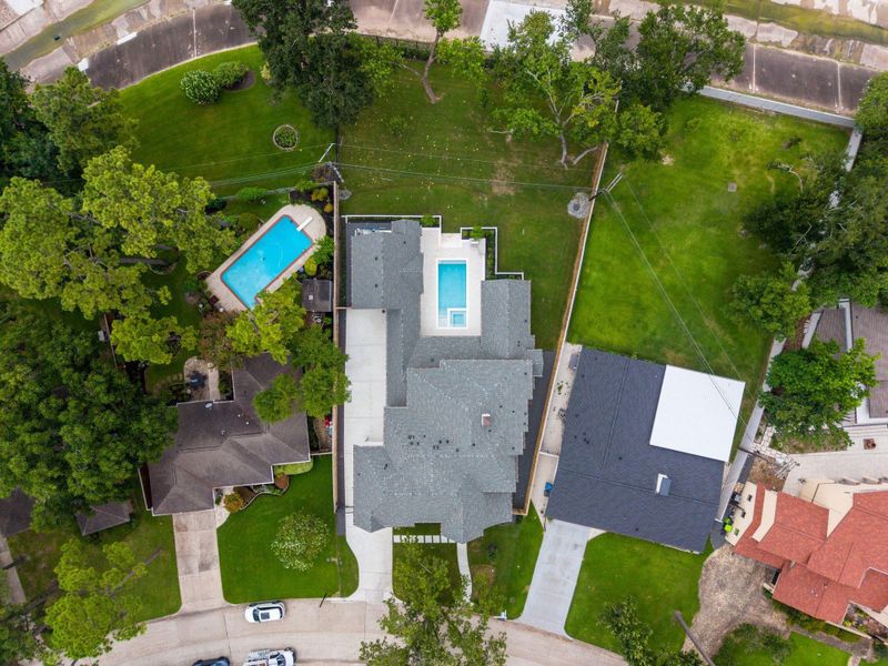 Drone Shot showing the space in Spring Valley, new construction, large home, the value can't be beat