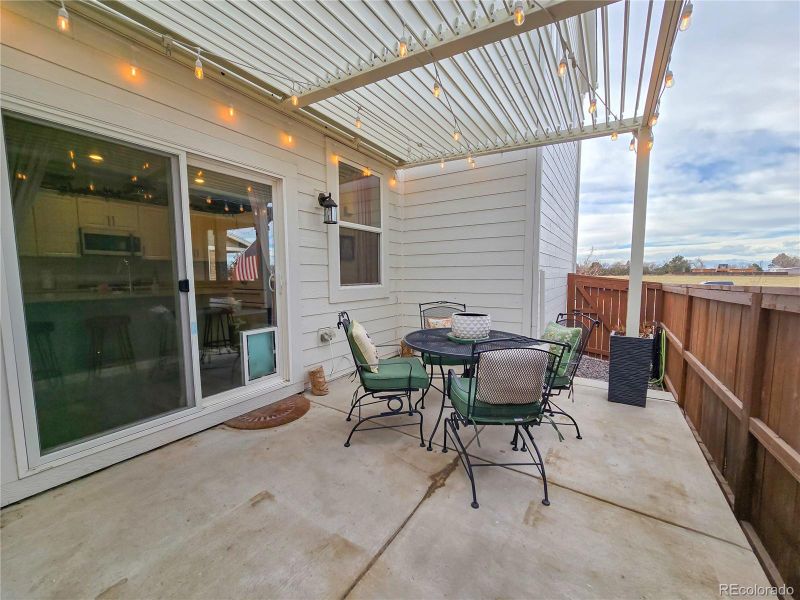 Exterior details and patio area of a home in , Aurora (Image 28).