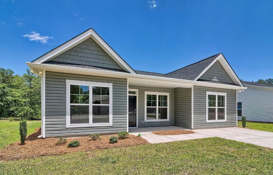 Front exterior of a new home in Satchel Ford, Columbia, SC, highlighting curb appeal (Image 18).