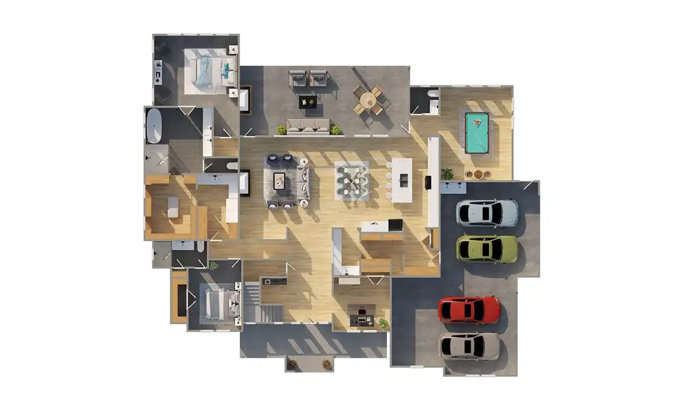 2D floor plan layout for the Denali by Cope Homes in Capitol Hill, Anna, TX (Image 4). 2D floor plan layout for the Denali by Cope Homes in Capitol Hill, Anna, TX (Image 4).