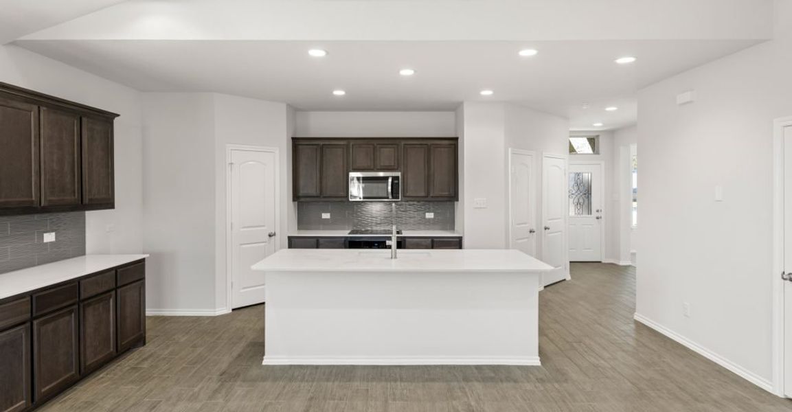 Representative exterior photo of a completed home built from the Raleigh by Impression Homes in Keeneland, Aubrey, TX (Image 5). Representative exterior photo of a completed home built from the Raleigh by Impression Homes in Keeneland, Aubrey, TX (Image 5).