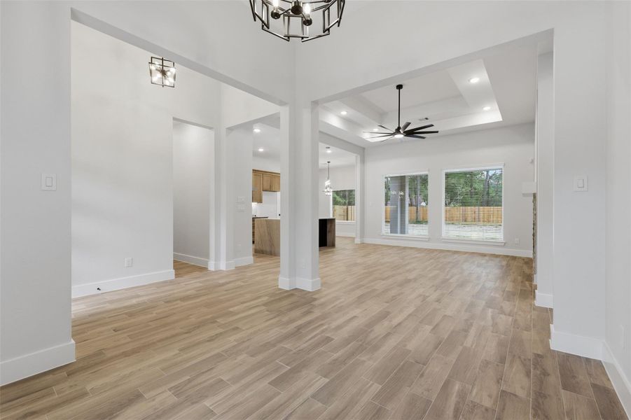 High ceilings and natural light make this home feel happy and massive!