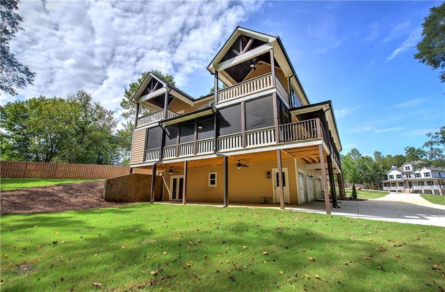 Front exterior of a new home in , Euharlee, GA, highlighting curb appeal (Image 23).