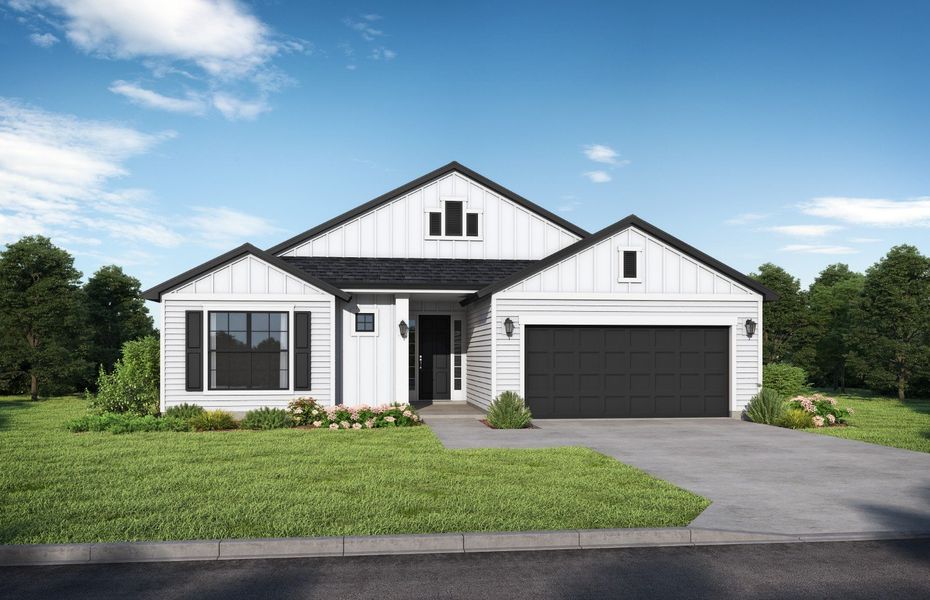 Representative exterior photo of a completed home built from the Fairview by SEDA New Homes in Sandy Ridge, Yulee, FL (Image 2). Representative exterior photo of a completed home built from the Fairview by SEDA New Homes in Sandy Ridge, Yulee, FL (Image 2).