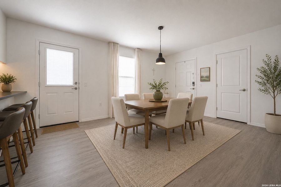Furnished interior view inside a new home in Mission del Lago, San Antonio (Image 14).