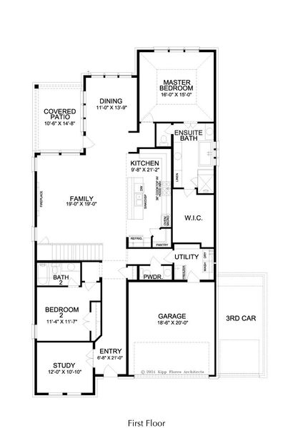 2D floor plan layout for the Manhattan by Landon Homes in Lexington Frisco, Frisco, TX (Image 5).