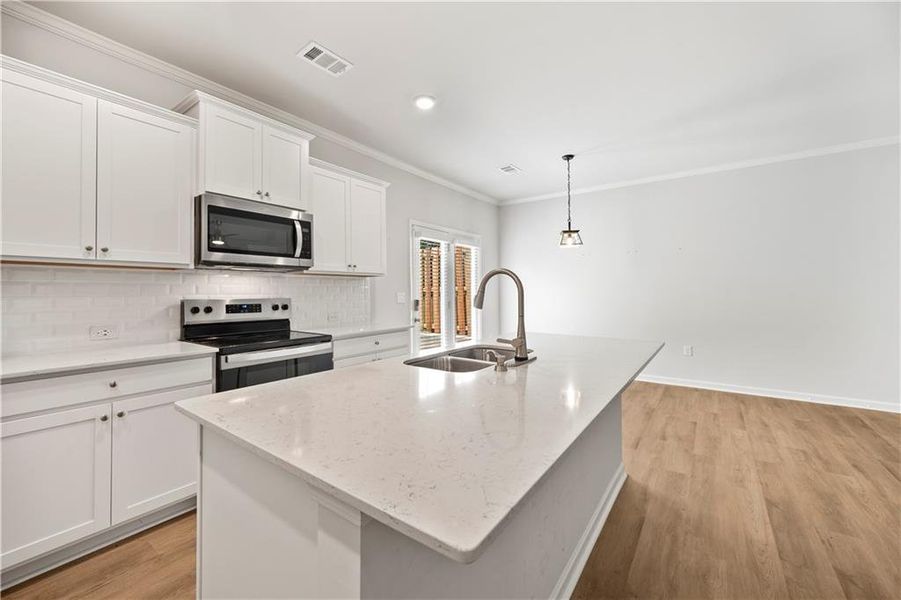 Furnished interior view inside a new home in , Flowery Branch (Image 7).