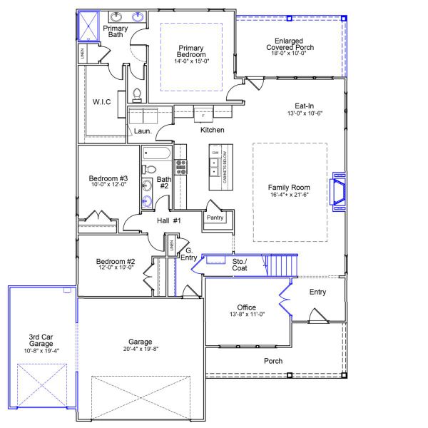 2D floor plan layout of this home in Bens Crossing, Woodruff, SC (Image 2). 2D floor plan layout of this home in Bens Crossing, Woodruff, SC (Image 2).