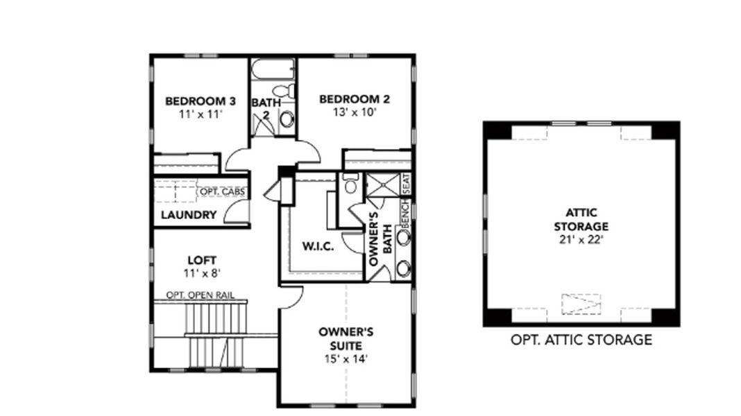 2D floor plan layout for the Dillon Point | Market by Brightland Homes in Dillon Pointe - City, Broomfield, CO (Image 4).