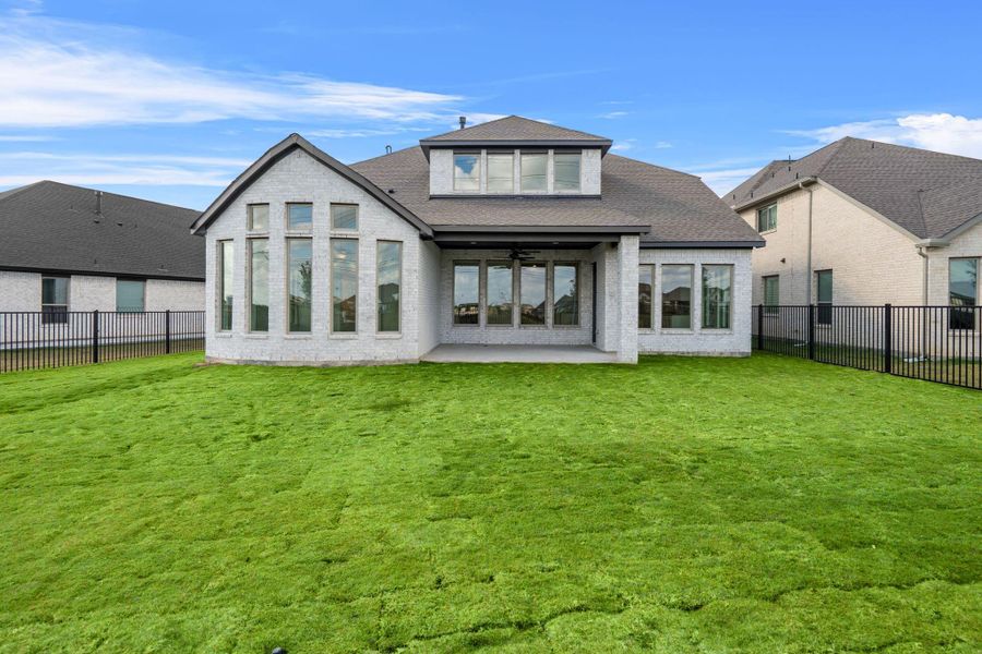 Exterior details and patio area of a home in Bridgeland 55', Cypress (Image 3).
