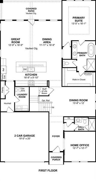 2D floor plan layout of this home in Creekshaw, Royse City, TX (Image 2). 2D floor plan layout of this home in Creekshaw, Royse City, TX (Image 2).