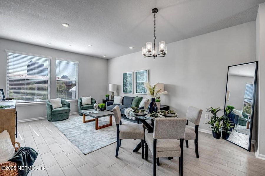 Furnished interior view inside a new home in Johnson Commons, Jacksonville (Image 24). Furnished interior view inside a new home in Johnson Commons, Jacksonville (Image 24).