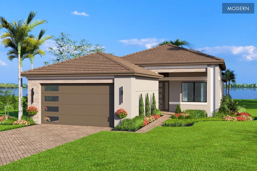 Representative exterior photo of a completed home built from the Monacello II by GL Homes in Valencia Vista at Riverland, Port St. Lucie, FL (Image 12). Representative exterior photo of a completed home built from the Monacello II by GL Homes in Valencia Vista at Riverland, Port St. Lucie, FL (Image 12).