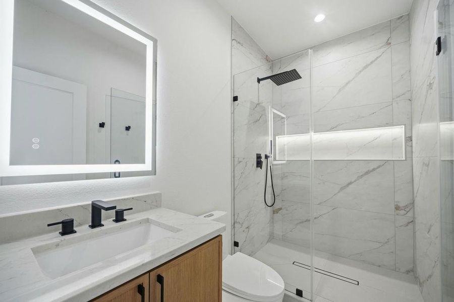 Furnished interior view inside a new home in , Dallas (Image 15).