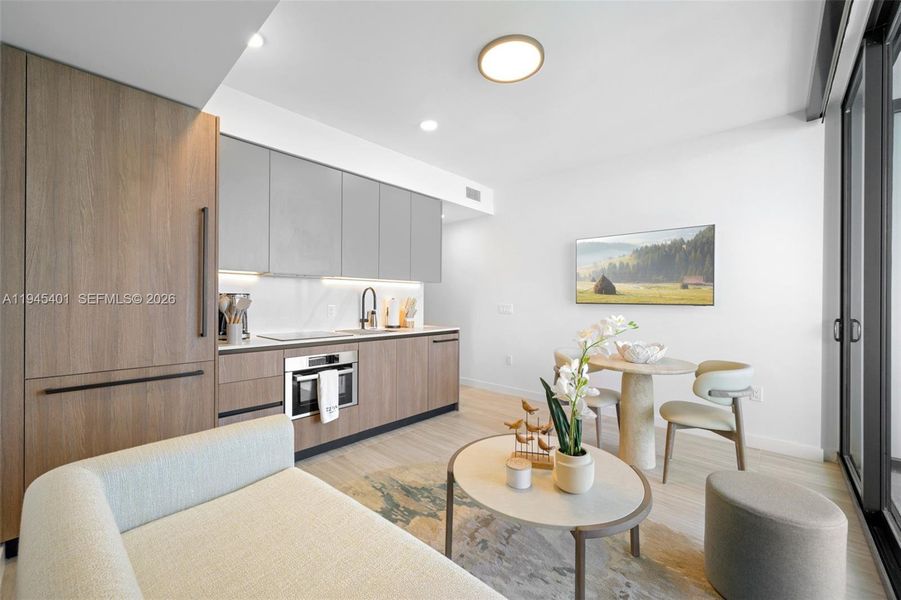 Furnished interior view inside a new home in , Miami Beach (Image 11).