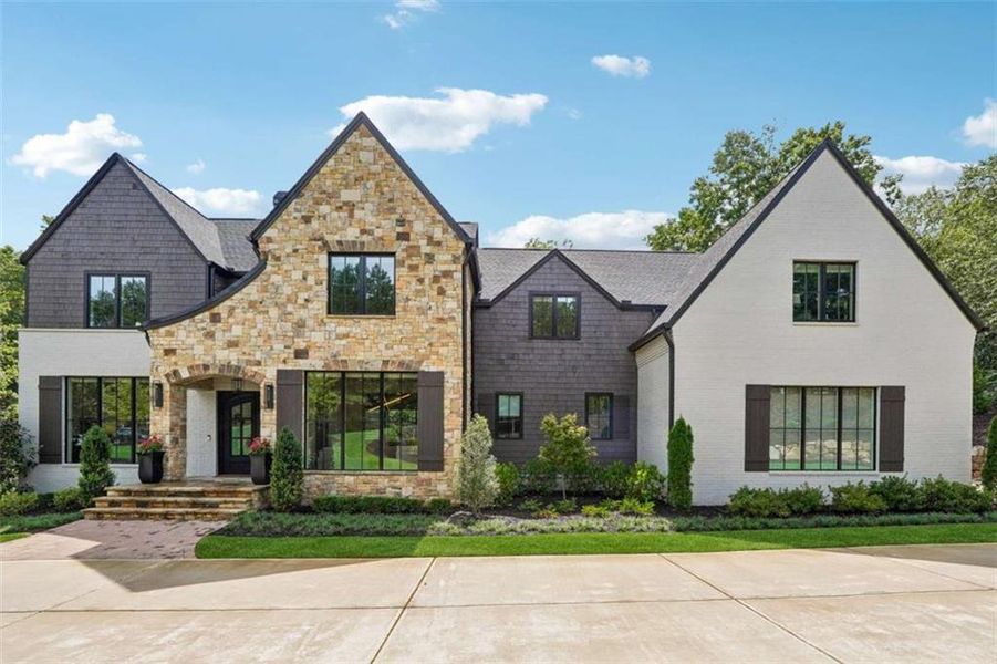 Front exterior of a new home in , Roswell, GA, highlighting curb appeal (Image 23).
