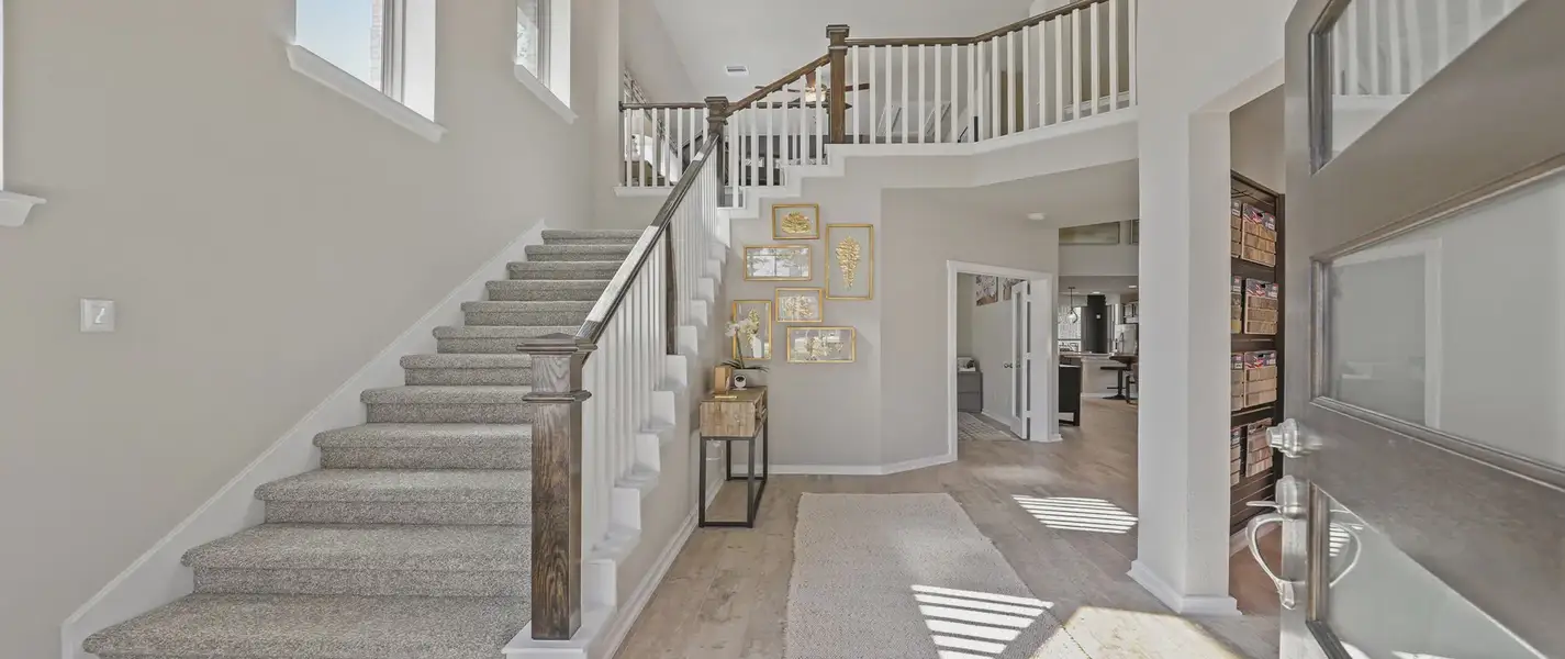 Representative furnished interior of a home built from the Durham by Chesmar Homes in The Woodlands Hills, Willis (Image 4).