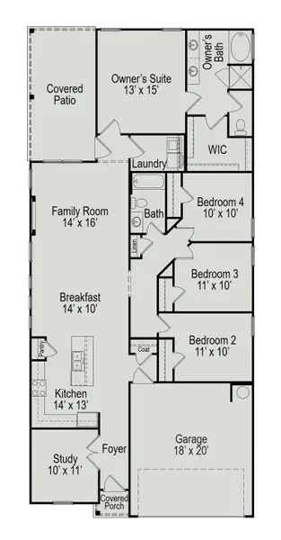 2D floor plan layout of this home in Fulshear Lakes, Fulshear, TX (Image 3). 2D floor plan layout of this home in Fulshear Lakes, Fulshear, TX (Image 3).