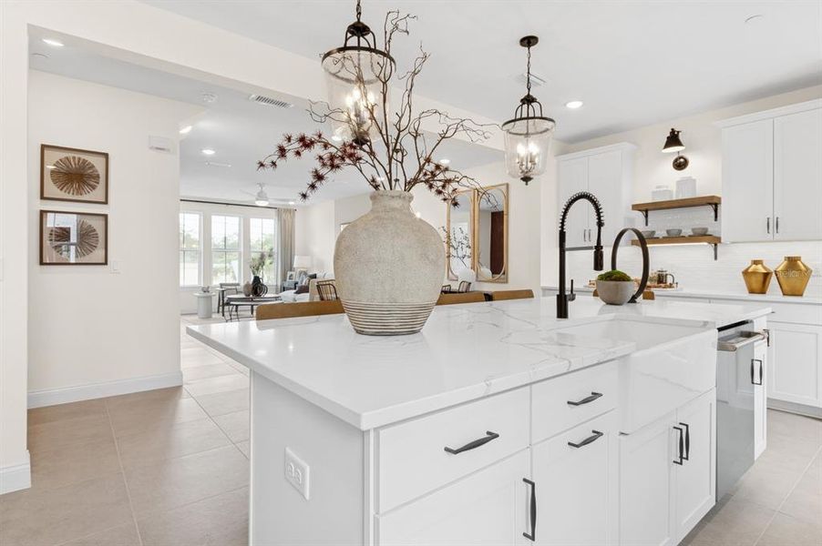 Furnished interior view inside a new home in Vdara, Orlando (Image 16).