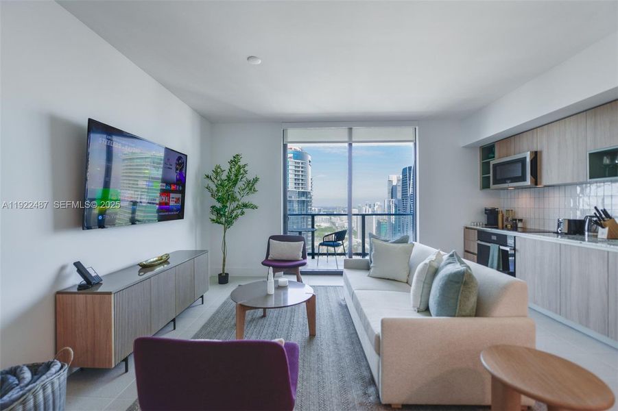 Furnished interior view inside a new home in , Miami (Image 16). Furnished interior view inside a new home in , Miami (Image 16).