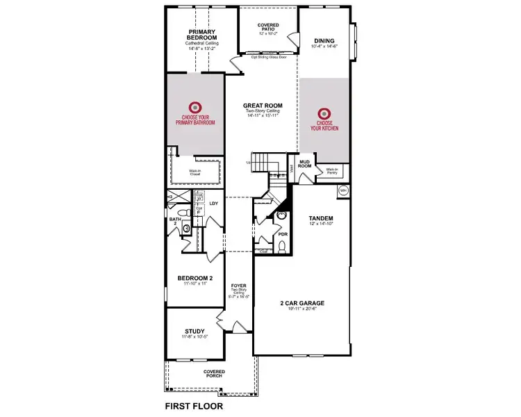 2D floor plan layout for the Summerfield by Beazer Homes in Arabella on the Prairie, Richmond, TX (Image 4).