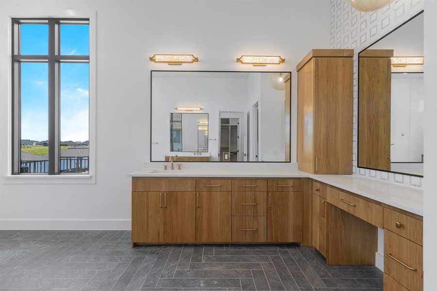 Furnished interior view inside a new home in The Resort on Eagle Mt. Lake, Fort Worth (Image 16). Furnished interior view inside a new home in The Resort on Eagle Mt. Lake, Fort Worth (Image 16).