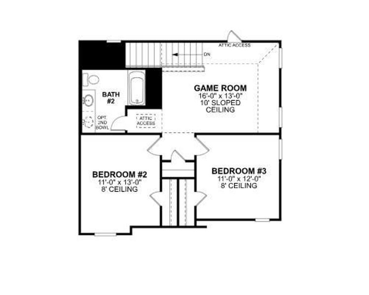 2D floor plan layout of this home in Magnolia Ridge, Magnolia, TX (Image 4).