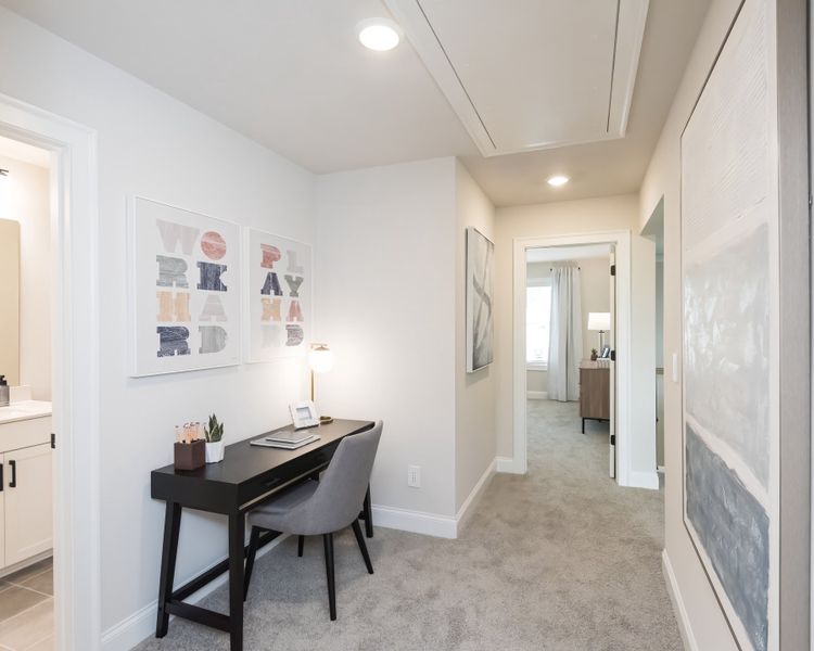 Furnished interior view inside a new home in Vines at Mill Creek - Legacy Series, Braselton (Image 28).