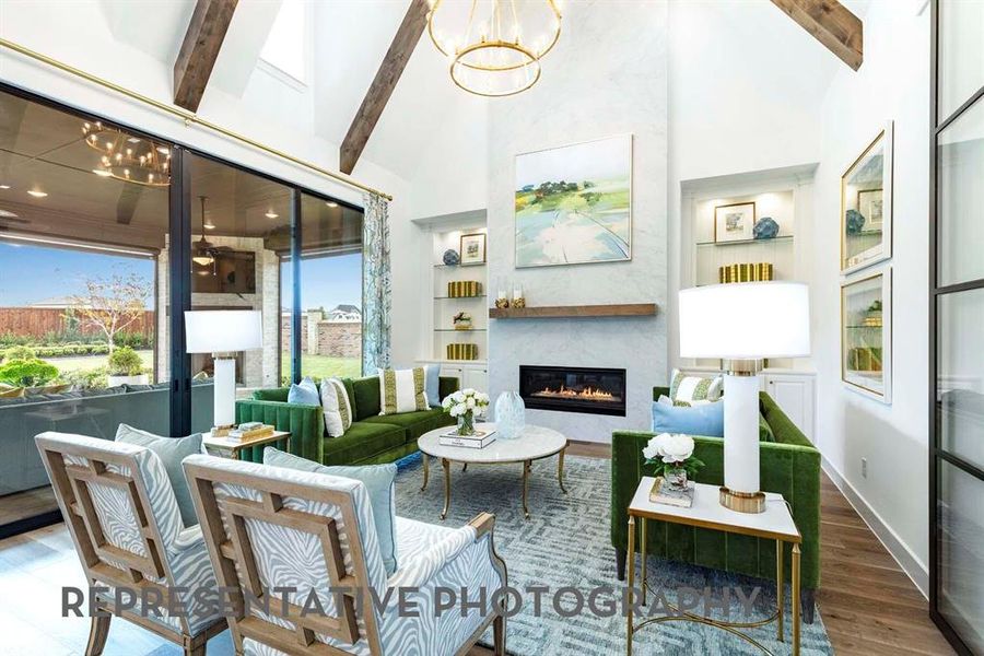 Furnished interior view inside a new home in Star Trail, Prosper (Image 28).