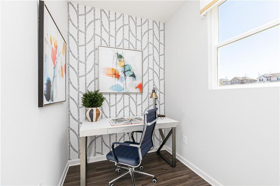 Furnished interior view inside a new home in Madison at Buice Lake, Acworth (Image 18). Furnished interior view inside a new home in Madison at Buice Lake, Acworth (Image 18).