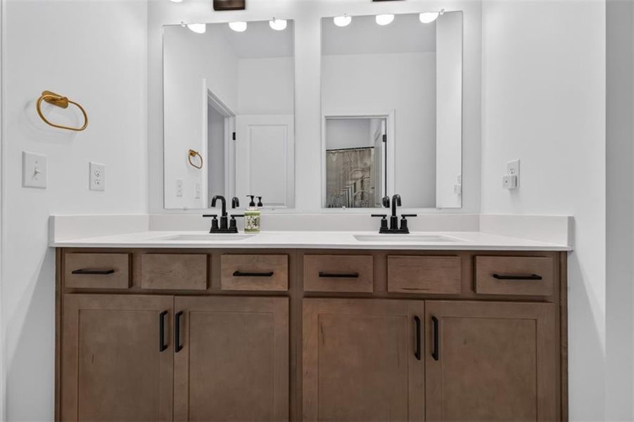 Furnished interior view inside a new home in Bailey Fence, Dacula (Image 42).