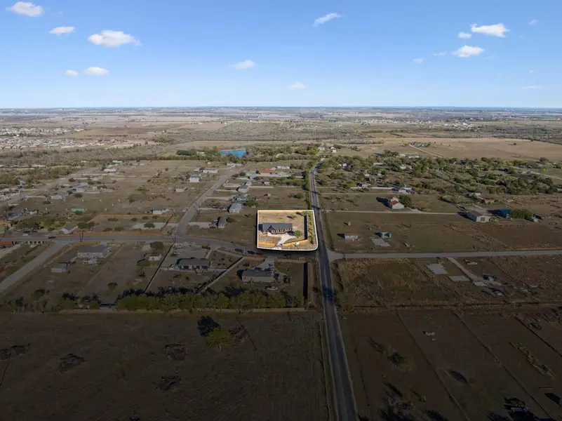 Aerial overview of property's location with rural landscape Aerial overview of property's location with rural landscape