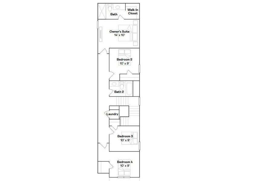 2D floor plan layout of this home in Indian Springs, Crosby, TX (Image 3).