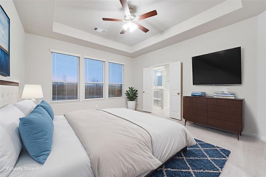 Furnished interior view inside a new home in Morningstar, Aledo (Image 6). Furnished interior view inside a new home in Morningstar, Aledo (Image 6).