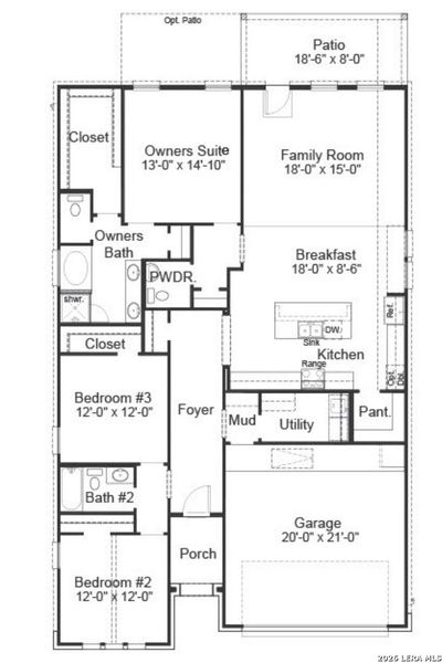 2D floor plan layout of this home in Cordova Crossing, Seguin, TX (Image 3). 2D floor plan layout of this home in Cordova Crossing, Seguin, TX (Image 3).