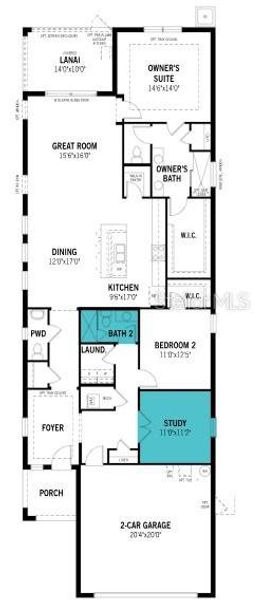 2D floor plan layout of this home in Wellen Park, Venice, FL (Image 3). 2D floor plan layout of this home in Wellen Park, Venice, FL (Image 3).