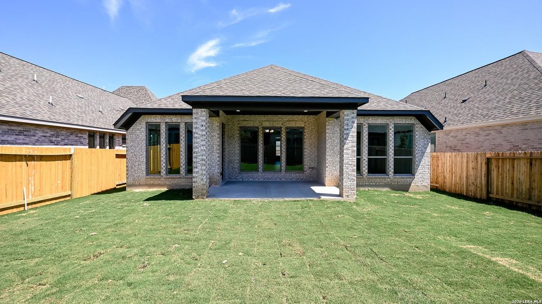 Exterior details and patio area of a home in Meadows of Mill Creek, Seguin (Image 4). Exterior details and patio area of a home in Meadows of Mill Creek, Seguin (Image 4).