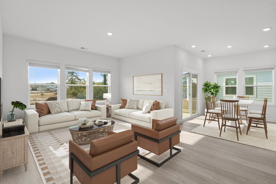 Furnished interior view inside a new home in Cypress Ridge - The Coastline Series, Longs (Image 5). Furnished interior view inside a new home in Cypress Ridge - The Coastline Series, Longs (Image 5).