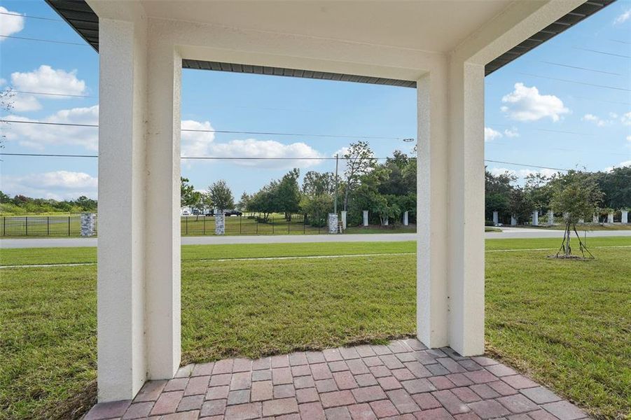 Exterior details and patio area of a home in The Meadow at Crossprairie, St. Cloud (Image 20).