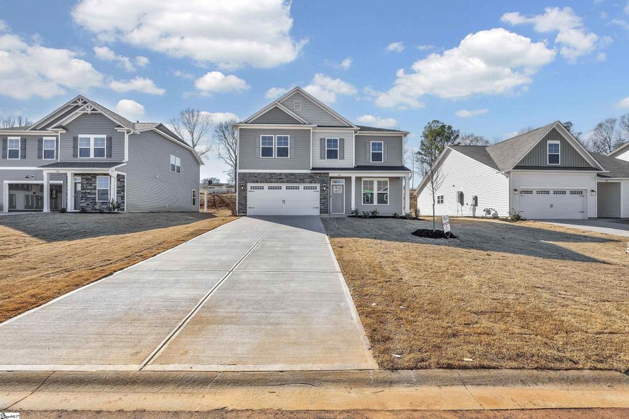 Front exterior of a new home in Lynbrook, Boiling Springs, SC, highlighting curb appeal (Image 2).