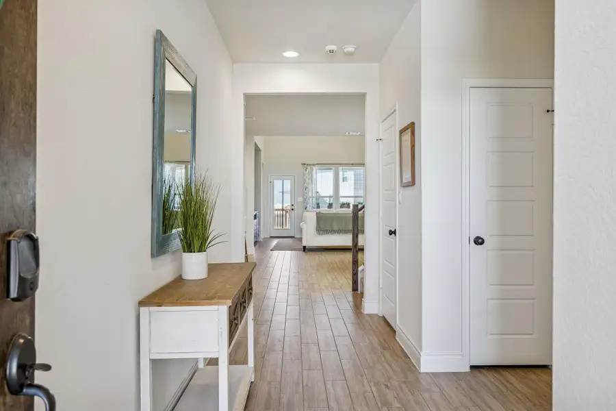 Entry with high ceilings