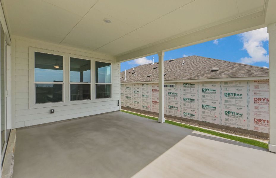 Exterior details and patio area of a home in Sun City Texas, Georgetown (Image 26).