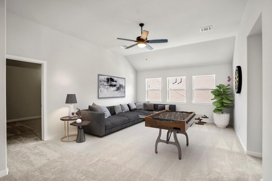 Furnished interior view inside a new home in ARTAVIA, Conroe (Image 17).