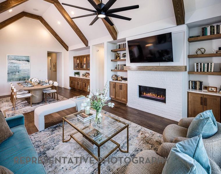 Furnished interior view inside a new home in ARTAVIA, Conroe (Image 11).