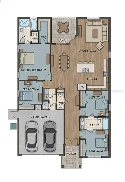2D floor plan layout of this home in , Longwood, FL (Image 3). 2D floor plan layout of this home in , Longwood, FL (Image 3).