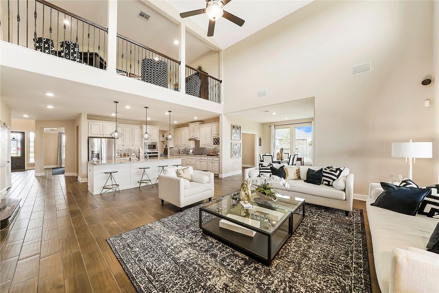 Furnished interior view inside a new home in Valencia: Hilltop Collection, Manvel (Image 39).