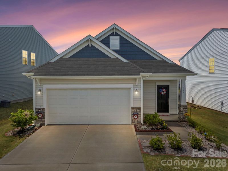 Front exterior of a new home in Legacy Ridge, Catawba, NC, highlighting curb appeal (Image 21).