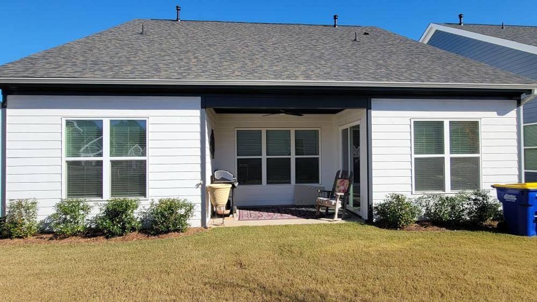 Exterior details and patio area of a home in The Reserve at Bells Ferry, Kennesaw (Image 34).