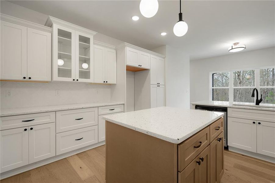 Furnished interior view inside a new home in , White (Image 6).