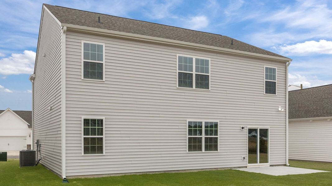 Exterior details and patio area of a home in Ridgewood Farms, Winterville (Image 22). Exterior details and patio area of a home in Ridgewood Farms, Winterville (Image 22).